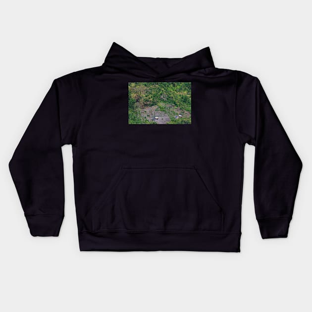 MOUNTAINSIDE HUT Kids Hoodie by likbatonboot